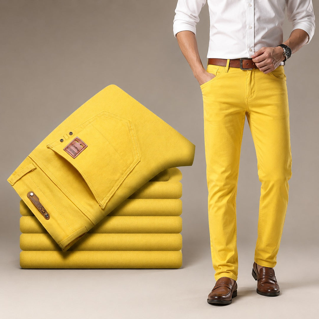 Cromwell Cotton Trousers - Saffron