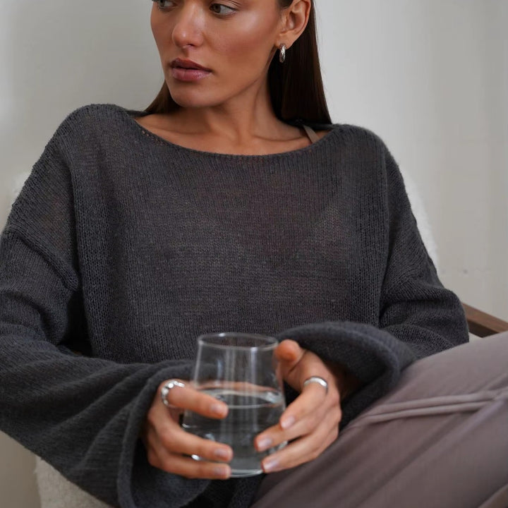 Aria Sheer Knit Pullover