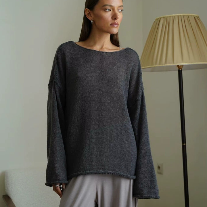 Aria Sheer Knit Pullover