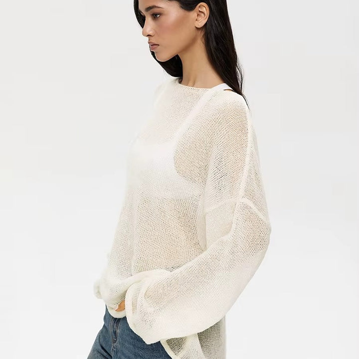 Aria Sheer Knit Pullover