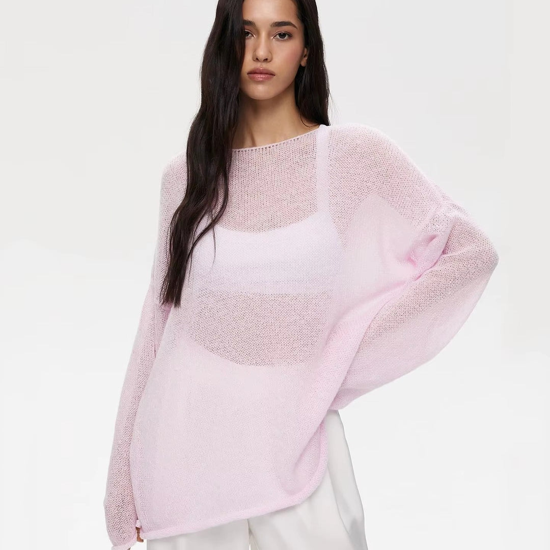 Aria Sheer Knit Pullover