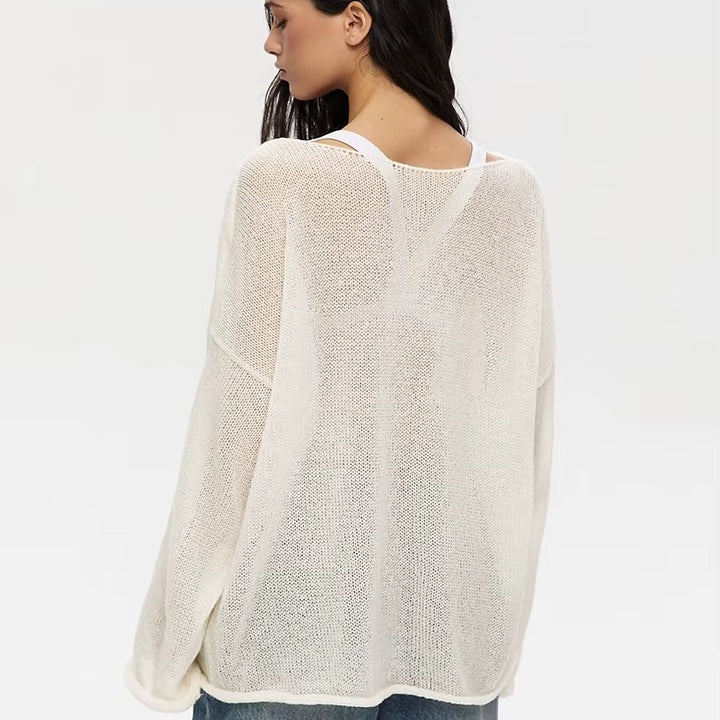 Aria Sheer Knit Pullover
