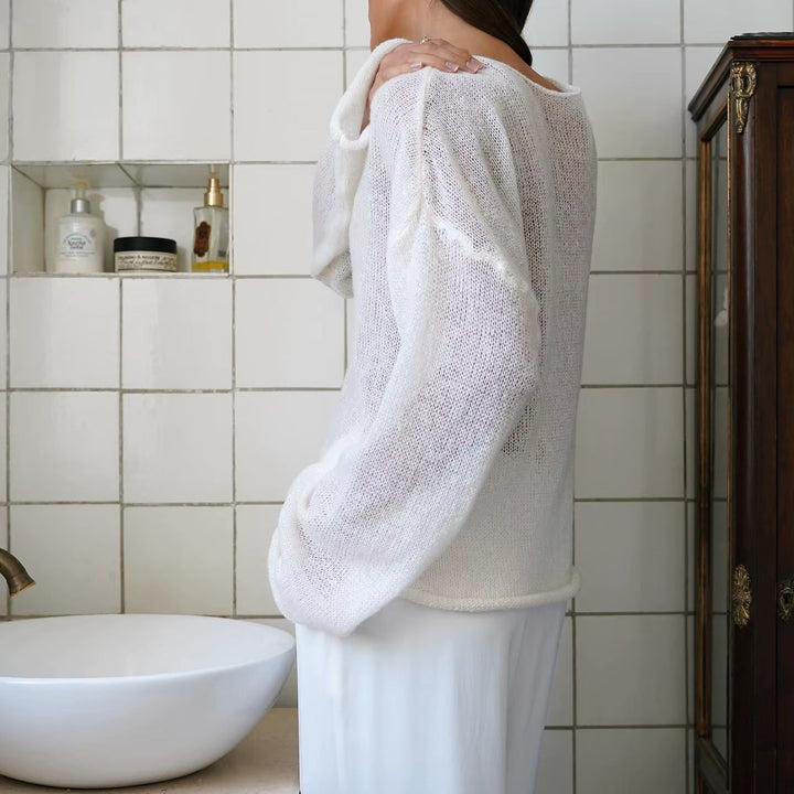 Aria Sheer Knit Pullover