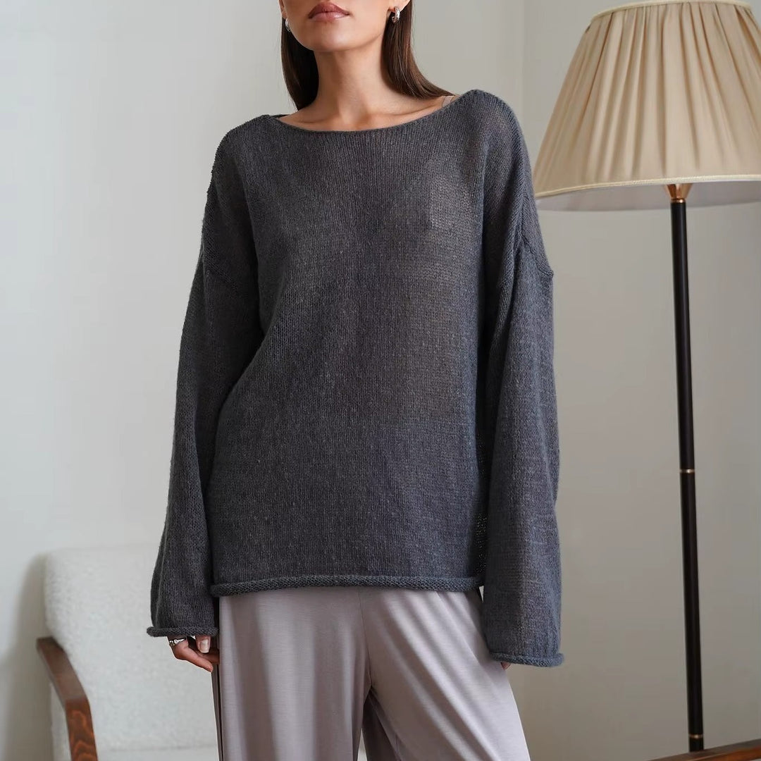 Aria Sheer Knit Pullover