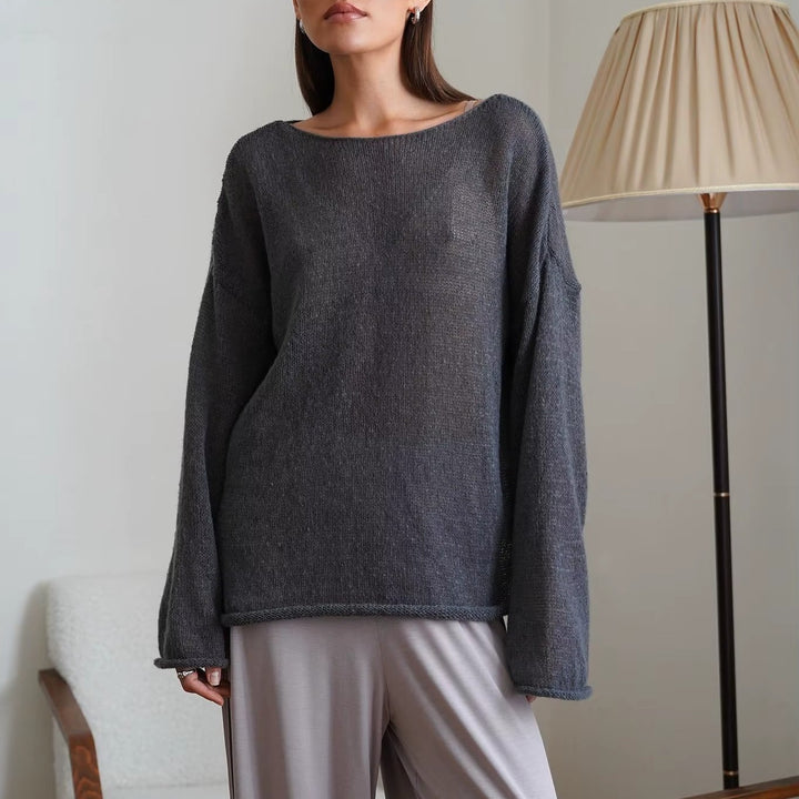 Aria Sheer Knit Pullover