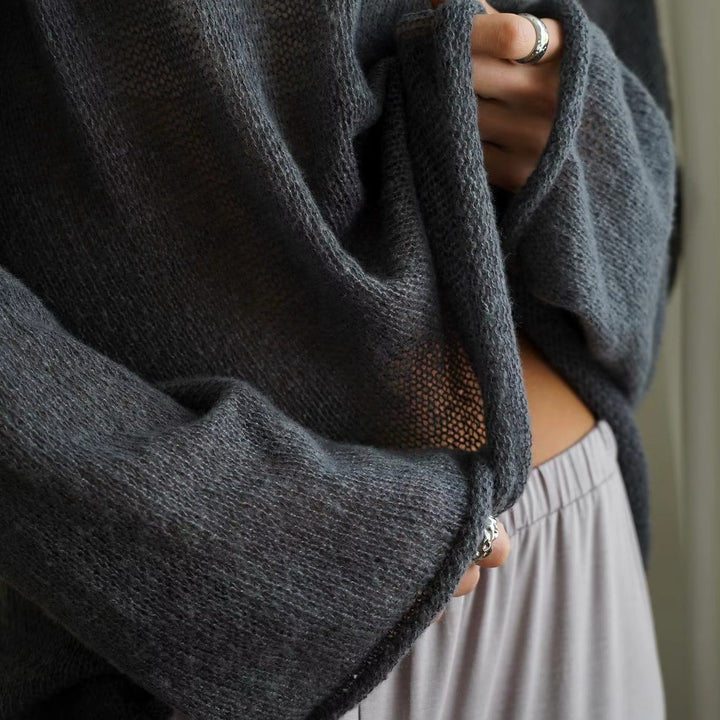 Aria Sheer Knit Pullover