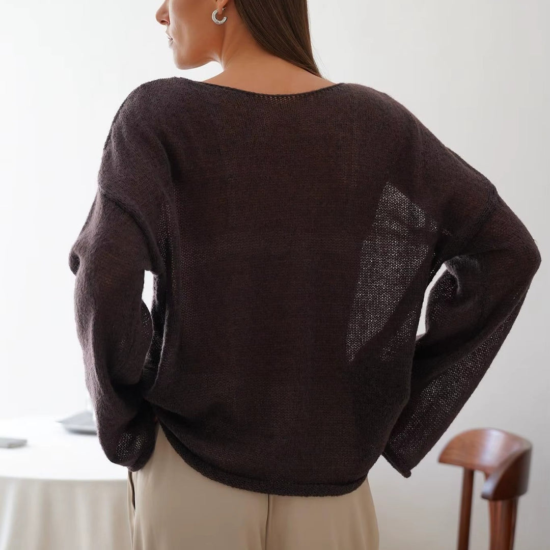 Aria Sheer Knit Pullover