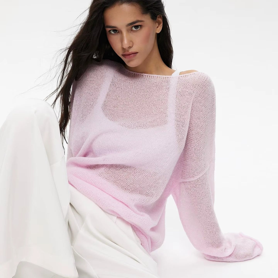 Aria Sheer Knit Pullover