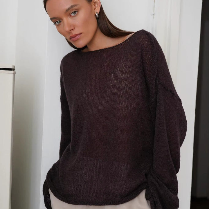 Aria Sheer Knit Pullover