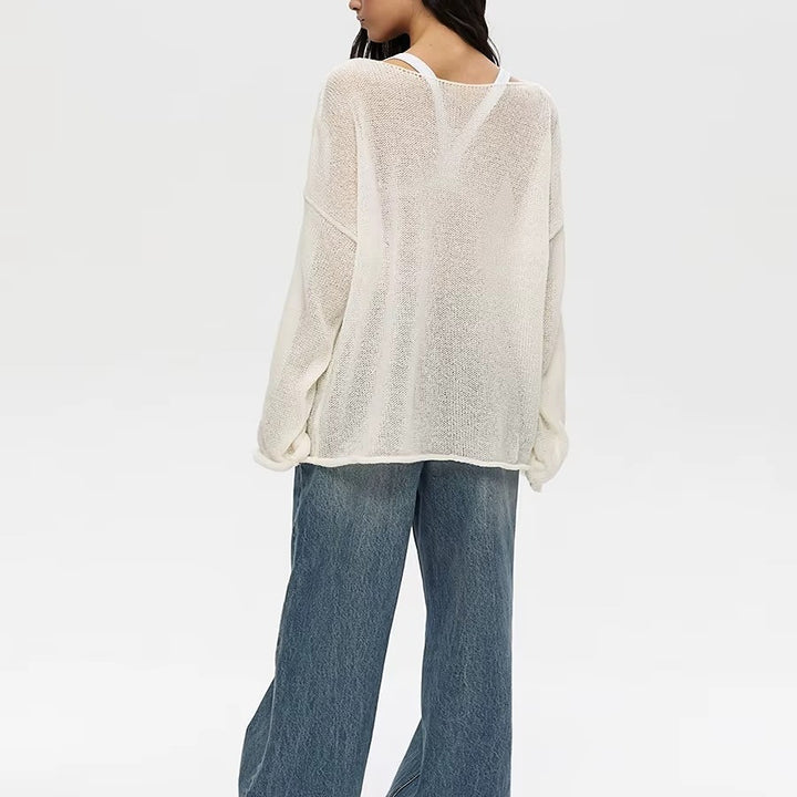 Aria Sheer Knit Pullover