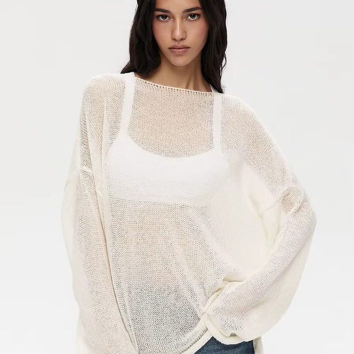 Aria Sheer Knit Pullover