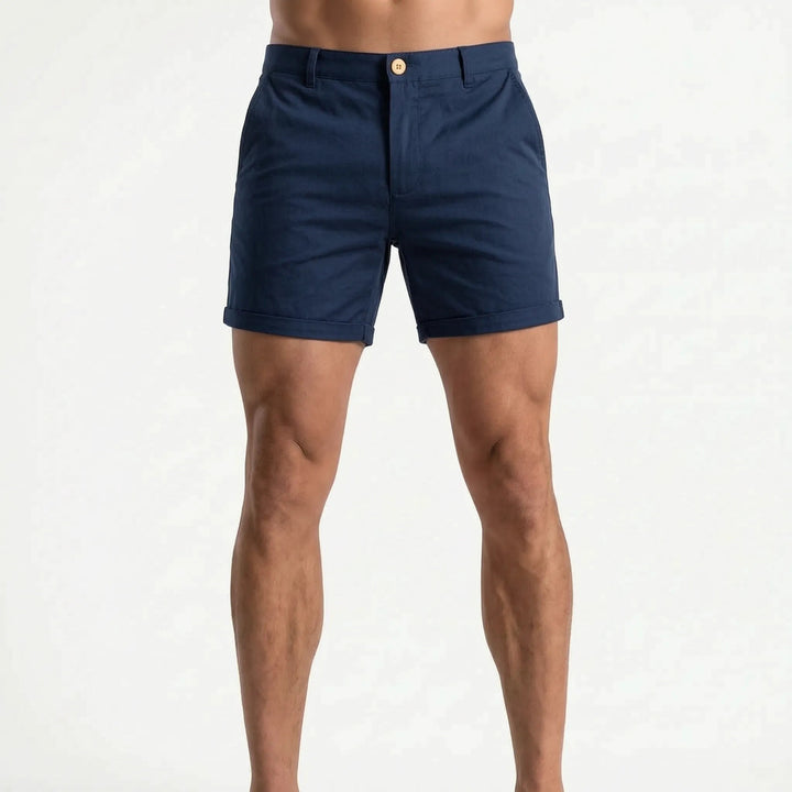 Deveraux Tailored Chino Shorts - Ocean Blue
