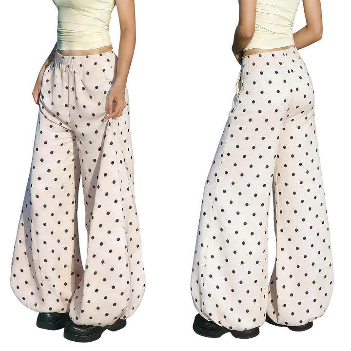 Elara Dot Print Trousers - Noir Dot