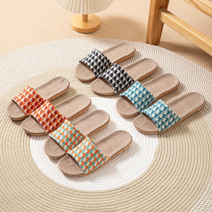 Serena Linen Slides