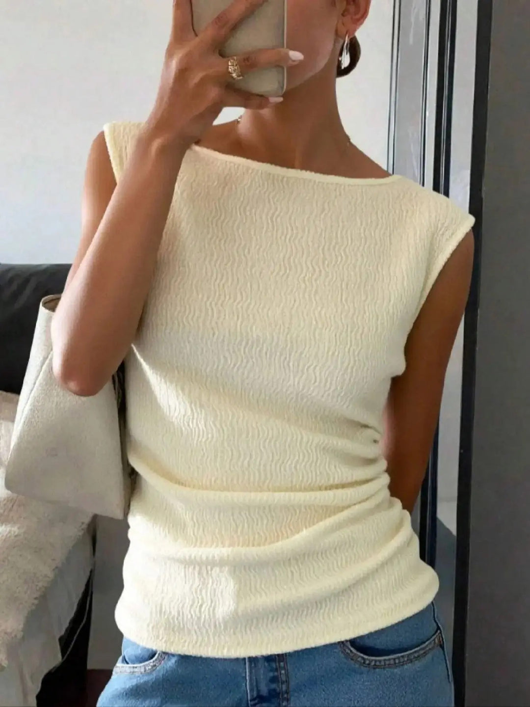 Evora Off-Shoulder Top - Beige