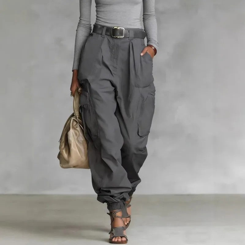 Evora Utility Cuffed Pants - Graphite