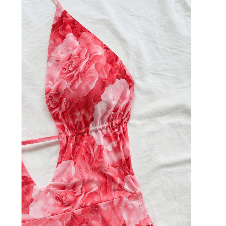 Flirty Floral Strapless Mini Dress