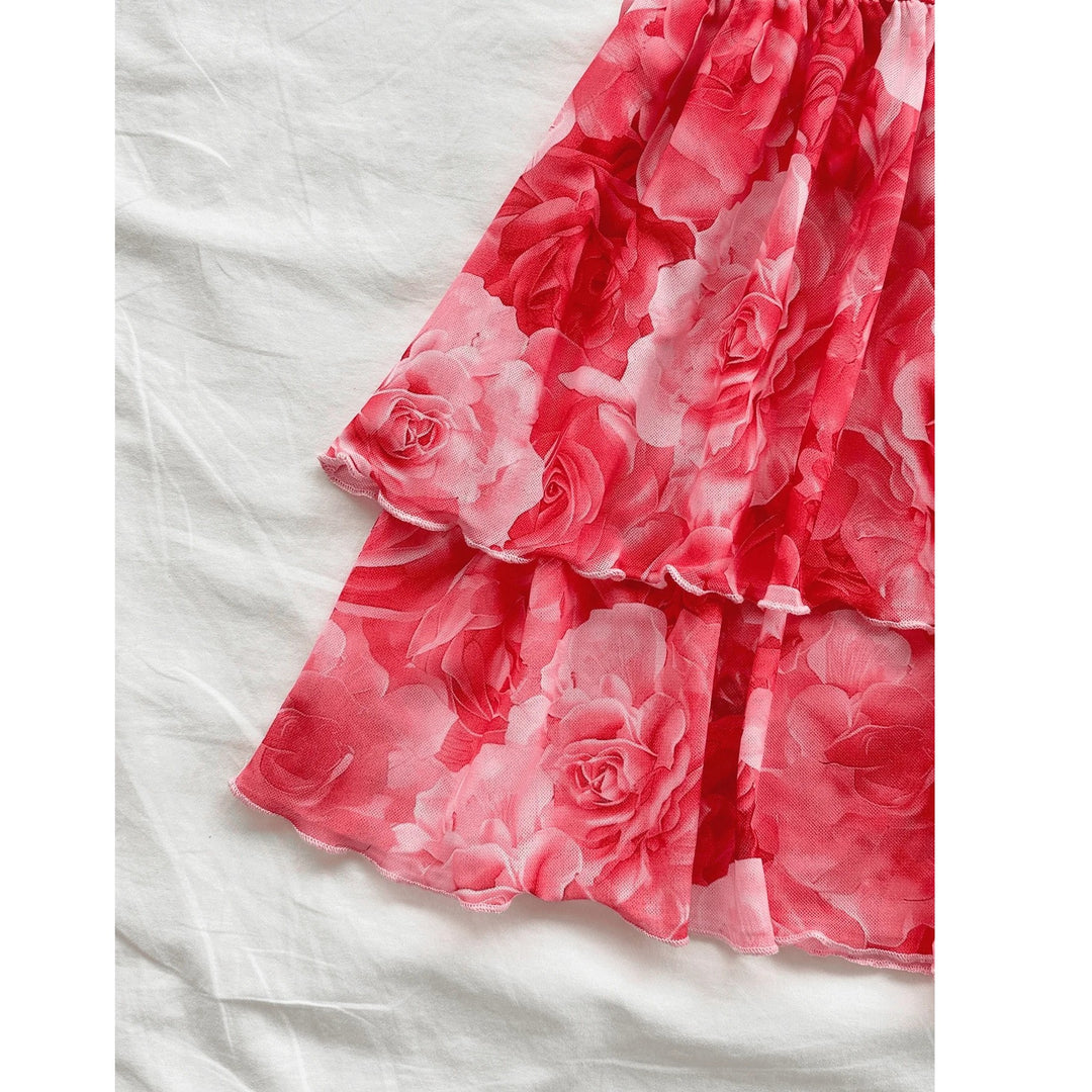 Flirty Floral Strapless Mini Dress