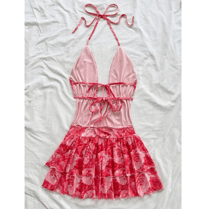 Flirty Floral Strapless Mini Dress