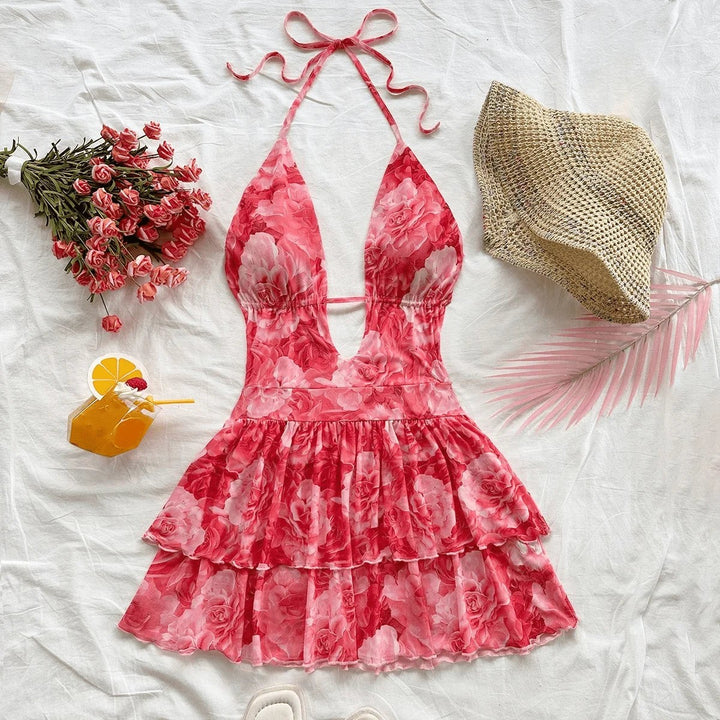 Flirty Floral Strapless Mini Dress
