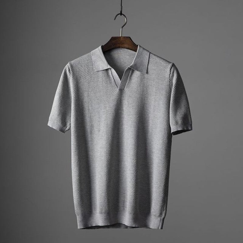 Florence Cotton Polo Shirt - Sterling Grey