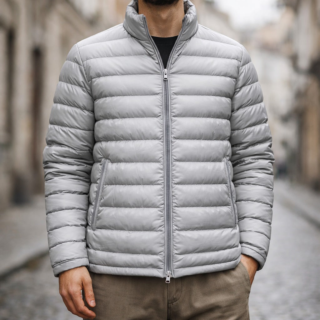 Grenoble Lightweight Down Jacket - Mist Grey
