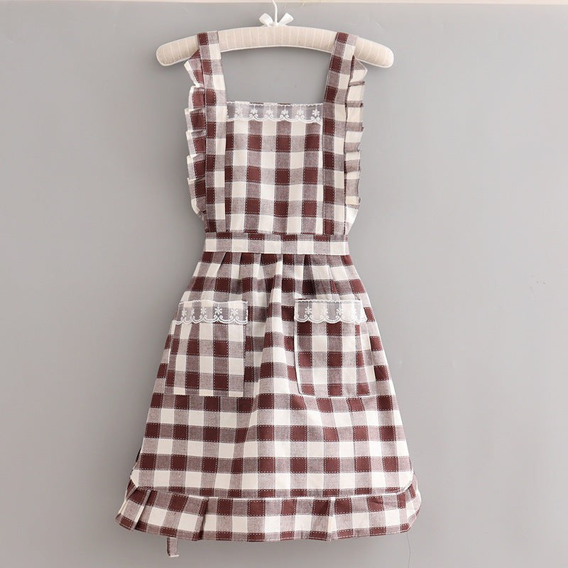 Hartwell Plaid Apron - Saddle