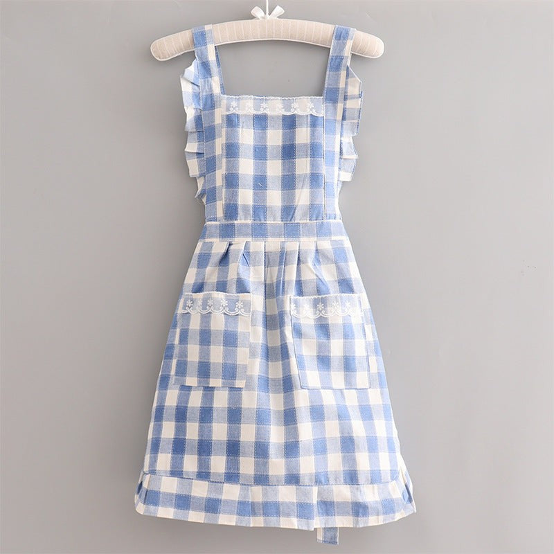 Hartwell Plaid Apron - Navy