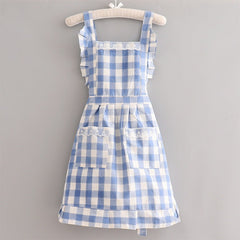 Hartwell Plaid Apron - Navy