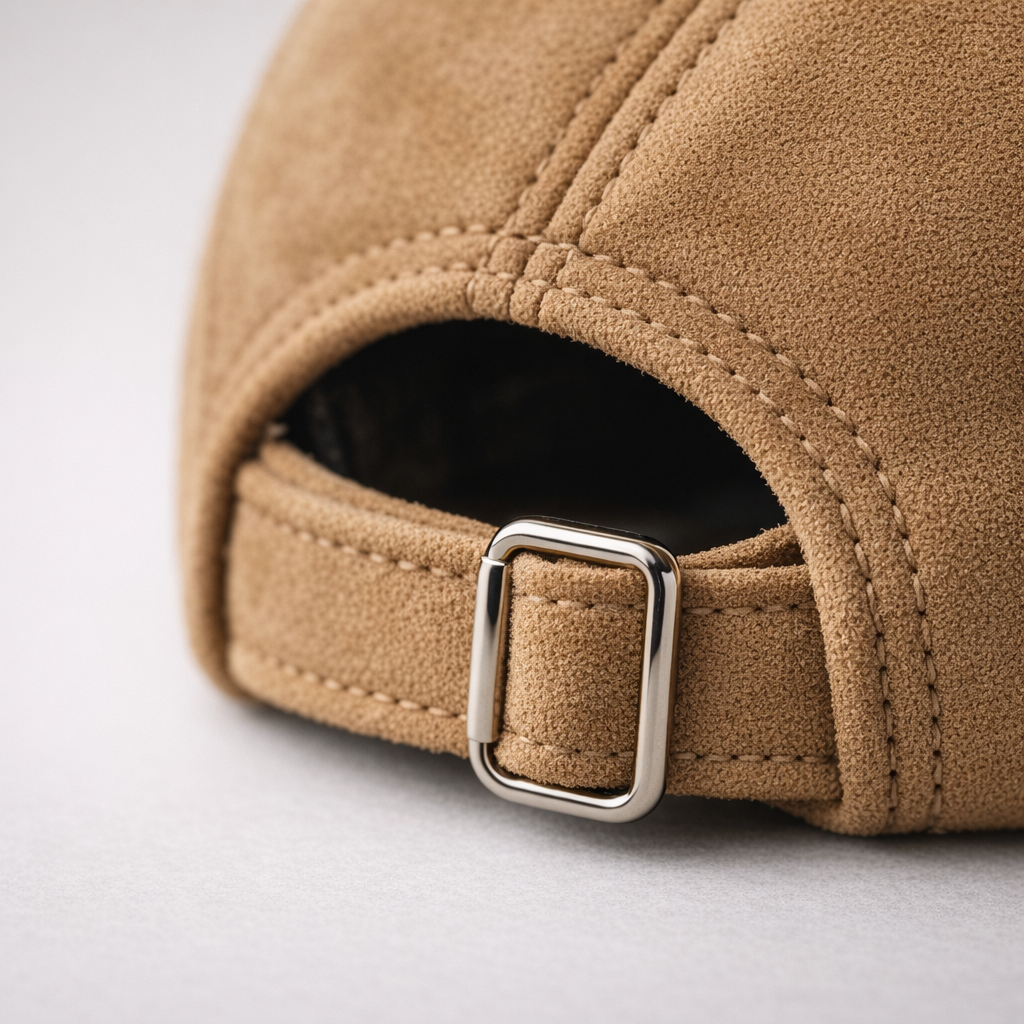 Garrick Heritage Suede Ivy Hat — adjustable strap and buckle detail