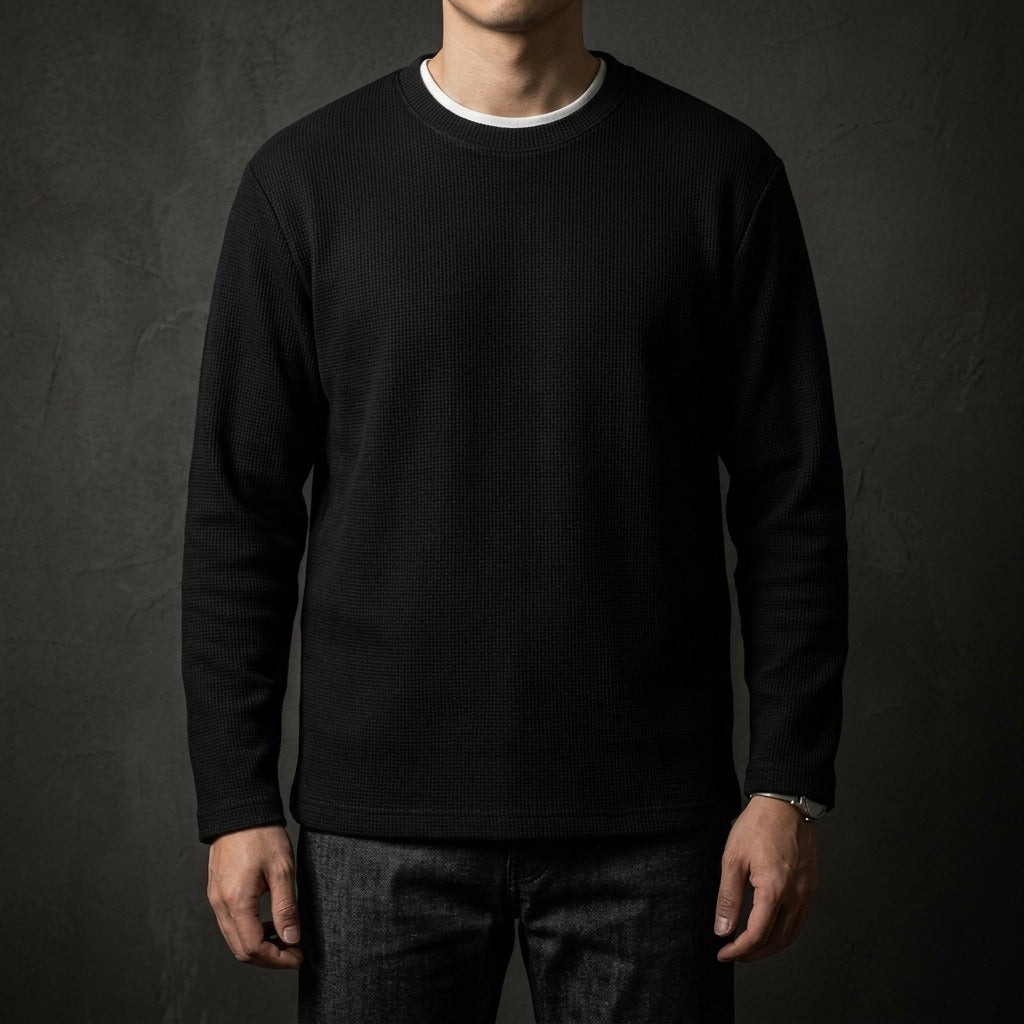 Heavyweight Long-Sleeve Shirt (260G) - Black