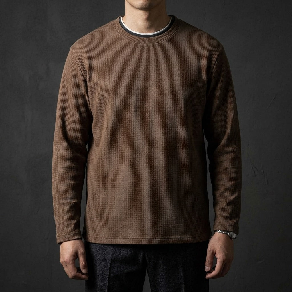 Heavyweight Long-Sleeve Shirt (260G) - Coffee