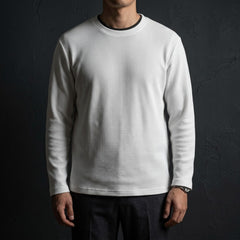 Heavyweight Long-Sleeve Shirt (260G) - White