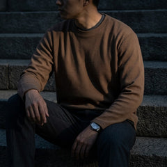 Heavyweight Long-Sleeve Shirt (260G) - Coffee