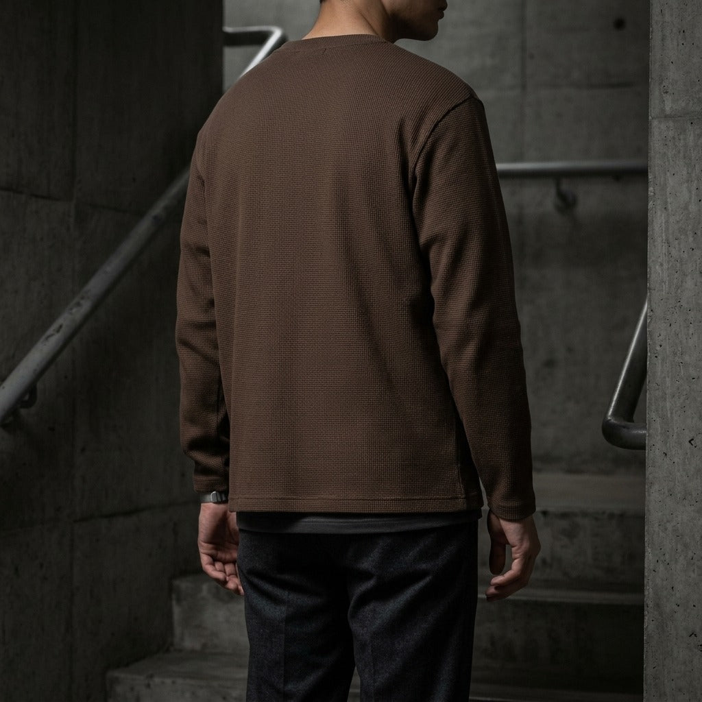 Heavyweight Long-Sleeve Shirt (260G) - Coffee