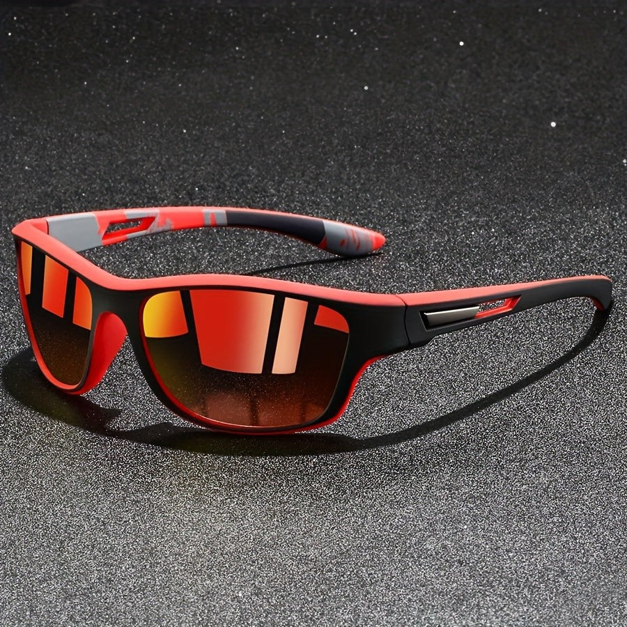 Horizon Polarized Sunglasses - Matte Black / Crimson Mirror