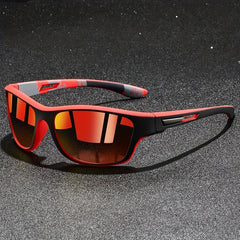 Horizon Polarized Sunglasses - Matte Black / Crimson Mirror