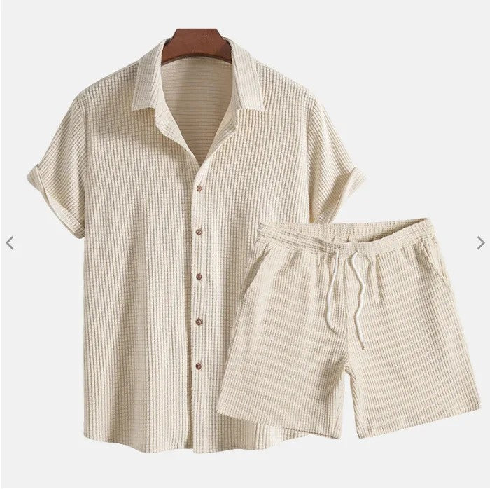 Horizon Loose Shorts Set - Apricot