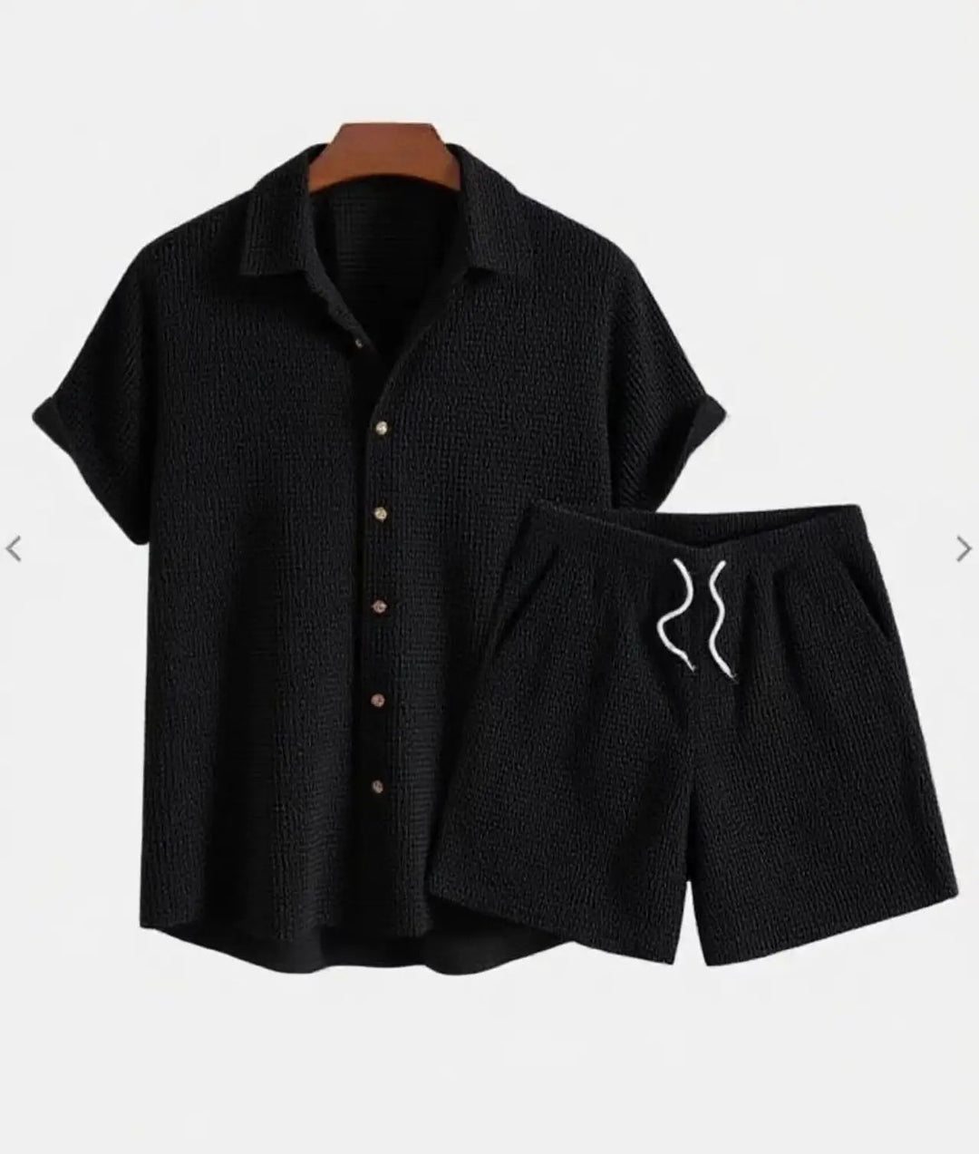 Horizon Loose Shorts Set - Black