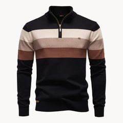 Lazio Knit Quarter Zip Sweater - Espresso