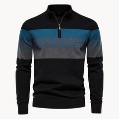 Lazio Knit Quarter Zip Sweater - Onyx