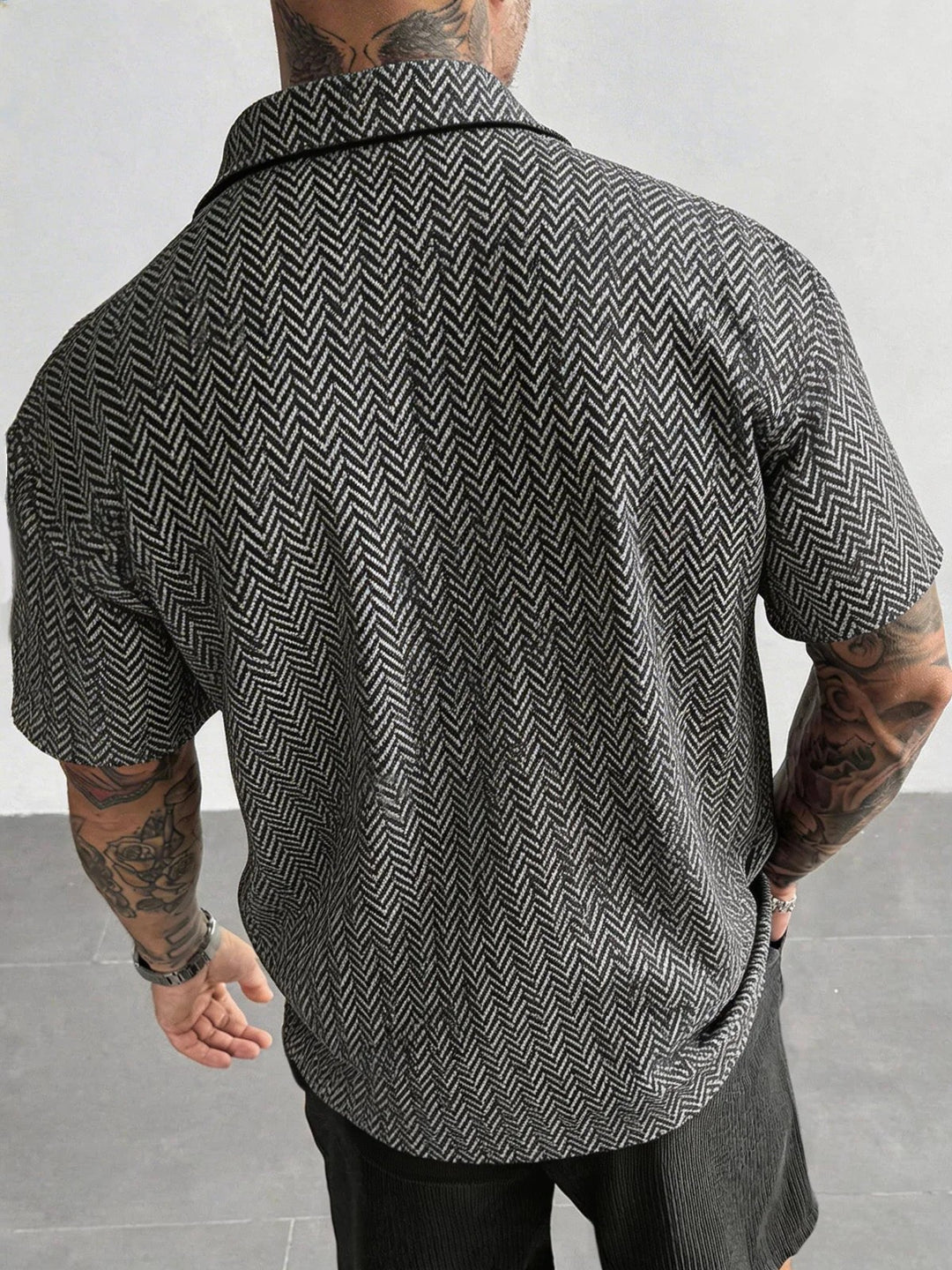 Levan Herringbone Short Sleeve Shirt
