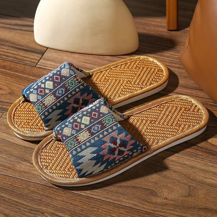 Lido Bamboo Slippers - Oceanic Pattern