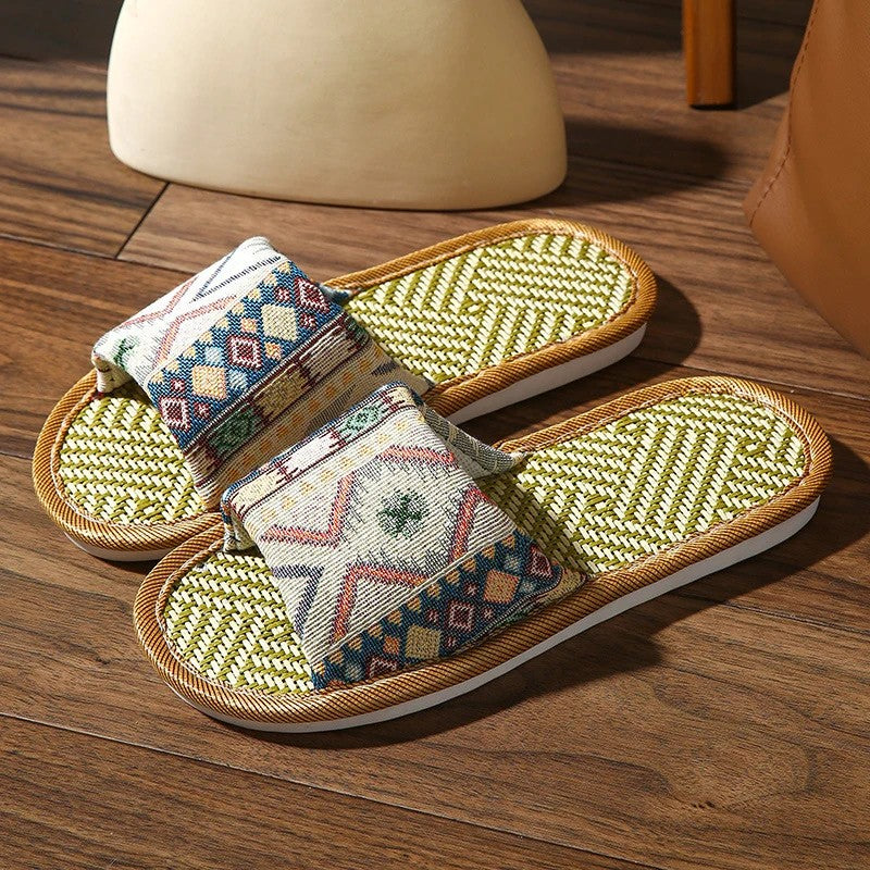 Lido Bamboo Slippers - Terra Pattern