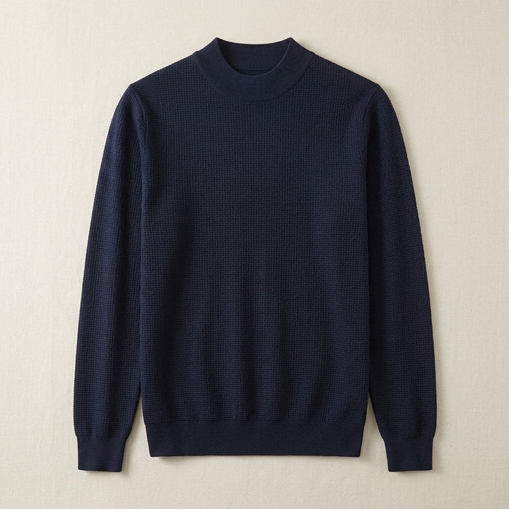 Lugano Silk Wool Sweater - Navy
