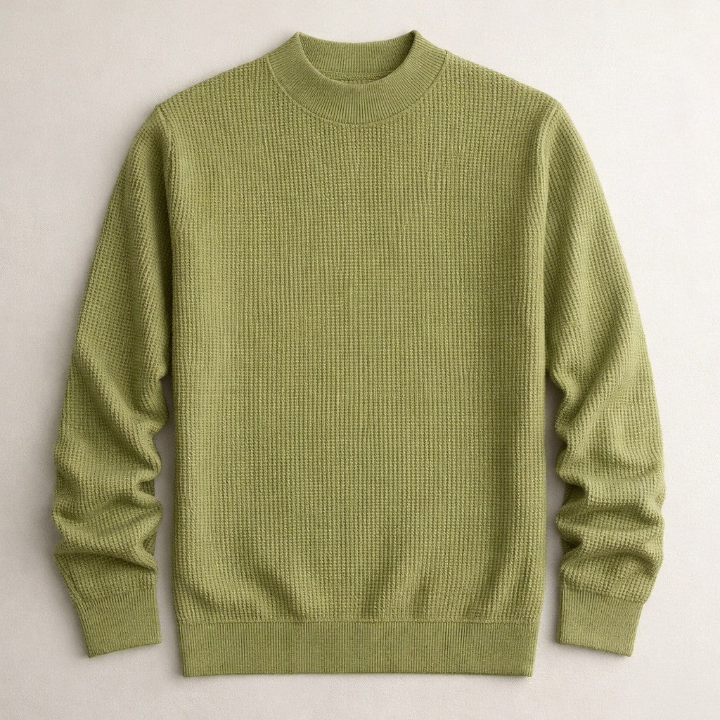 Lugano Silk Wool Sweater - Olive