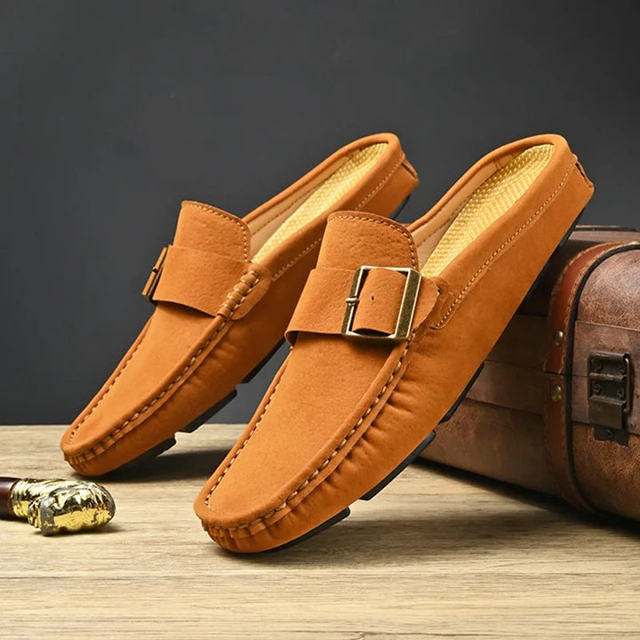 Marchetti Leather Mule Loafer - Chestnut