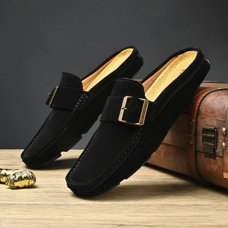 Marchetti Leather Mule Loafer - Onyx