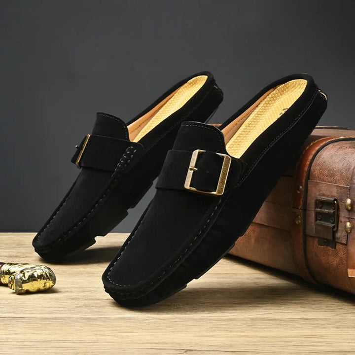 Marchetti Leather Mule Loafer - Onyx