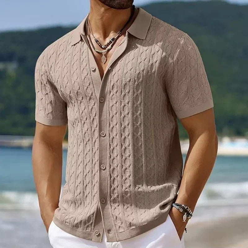 Menton Knit Polo - Khaki